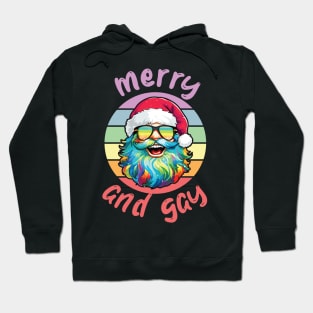 Gay Santa Claus LGBTQ Christmas Merry and Gay Hoodie